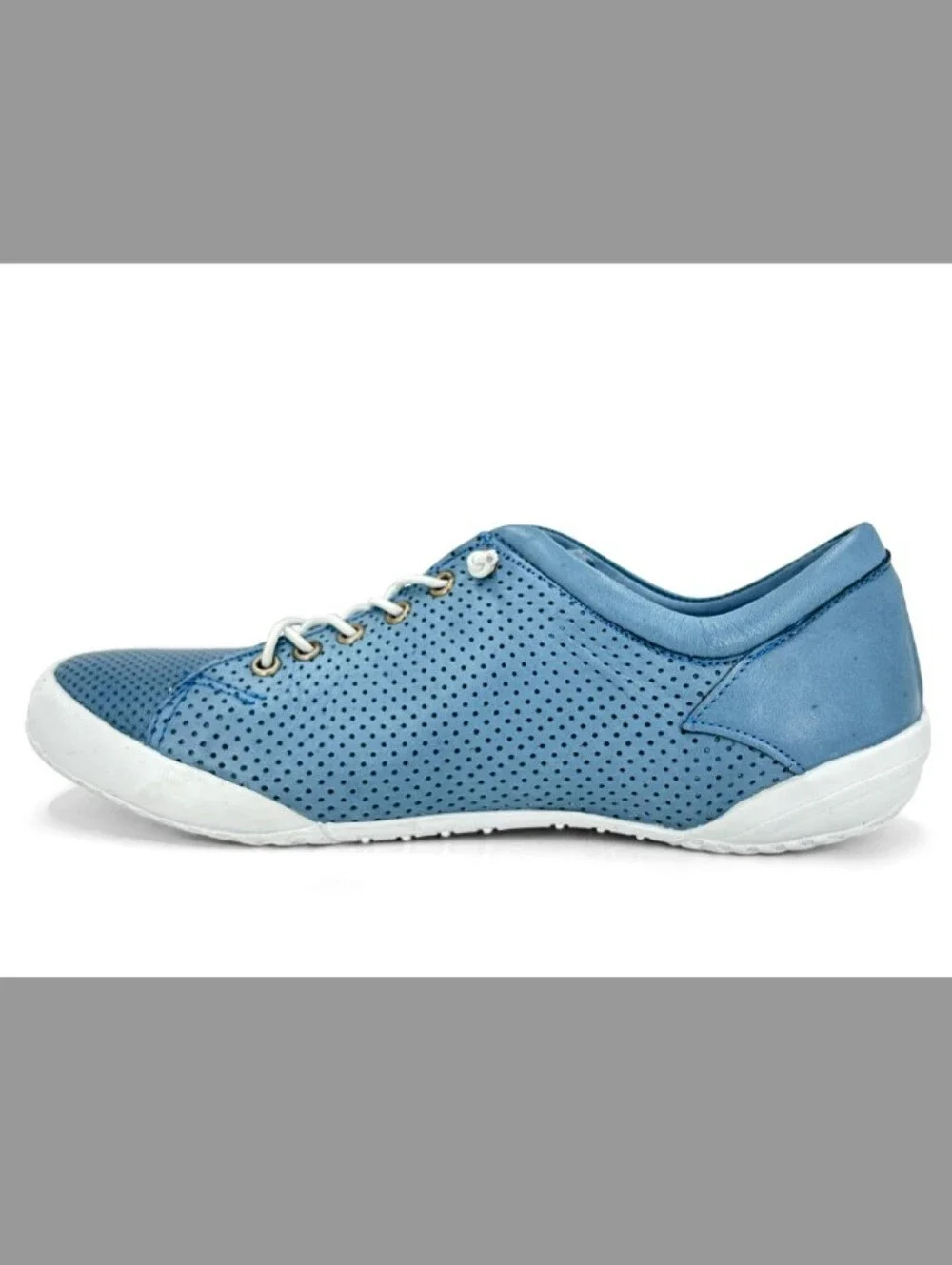 Gelato Teejay Dusty Blue Perforated Lace-Up Women’s Sneakers